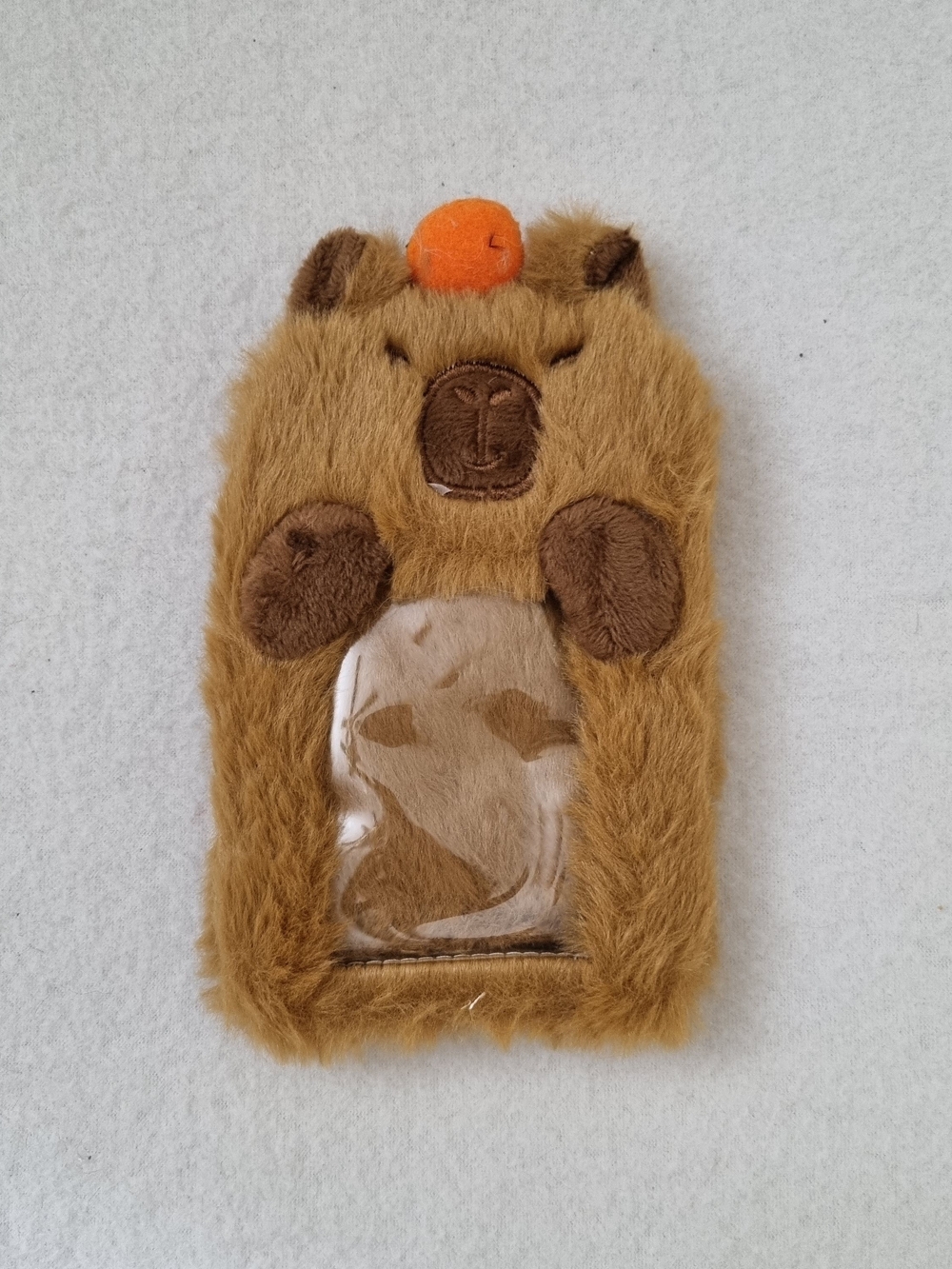 Cute Capybara Kpop Fluffy Plushy Photocard ID Star Phone Holder New